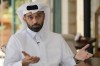 Hassan Al Thawadi, Secretary General of the World Cup organizing committee talks during an interview with The Associated Press in Doha, Qatar, Thursday, March 31, 2022. On the eve of the World Cup draw, Qatar's chief organizer says 