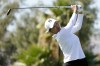 Annie Park hits from the sixth tee during the second round of the LPGA Chevron Championship golf tournament Friday, April 1, 2022, in Rancho Mirage, Calif. (AP Photo/Marcio Jose Sanchez)
