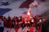 Soccer fans attend a qualifying soccer match between Panama and Canada for the FIFA World Cup Qatar 2022 in Panama City, Panama, Wednesday, March 30, 2022. (AP Photo/Arnulfo Franco)
