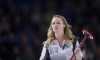 Team Canada skip Chelsey Carey watches her shot during the 13th draw against Korea at the Women's World Curling Championship in Swift Current, Sask. Wednesday, March 23, 2016. THE CANADIAN PRESS/Jonathan Hayward