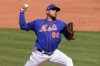 FILE - New York Mets relief pitcher Dellin Betances throws during the fifth inning of a spring training baseball game against the Miami Marlins on March 12, 2021, in Port St. Lucie, Fla. The Los Angeles Dodgers and Betances agreed to a minor league contract Tuesday, April 5, 2022, according to a person with knowledge of the deal. The person spoke to The Associated Press on condition of anonymity because the team hadn't announced it. (AP Photo/Lynne Sladky, File)
