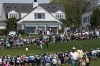 Tiger Woods walks up the ninth fairway during the first round at the Masters golf tournament on Thursday, April 7, 2022, in Augusta, Ga. (AP Photo/Robert F. Bukaty)