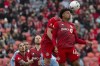 Kosi Thompson of Toronto FC climbs to clear a corner during first half MLS action against New York City FC, in Toronto on Saturday, April 2, 2022. Buoyed by back-to-back home wins, Toronto looks to win on the road Saturday when it visits Real Salt Lake. History is not on TFC's side. THE CANADIAN PRESS/Chris Young