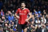 Manchester United's Harry Maguire shouts during the Premier League soccer match between Everton and Manchester United at Goodison Park, in Liverpool, England, Saturday, April 9, 2022. (AP Photo/Rui Vieira)