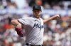 Miami Marlins' Trevor Rogers pitches against the San Francisco Giants during the first inning of a baseball game in San Francisco, Sunday, April 10, 2022. (AP Photo/Jeff Chiu)