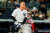New York Yankees' Aaron Judge reacts after striking out during the sixth inning of a baseball game against the Boston Red Sox Sunday, April 10, 2022, in New York. (AP Photo/Frank Franklin II)