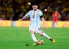 Argentina's Lionel Messi controls the ball during a qualifying soccer match against Ecuador for the FIFA World Cup Qatar 2022 at Monumental Banco Pichincha stadium in Guayaquil, Ecuador, Tuesday, March 29, 2022. (Franklin Jacome/Pool via AP)