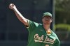Oakland Athletics starting pitcher Adam Oller throws during the first inning of a spring training baseball game against the Chicago White Sox Friday, April 1, 2022, in Glendale, Ariz. (AP Photo/Charlie Riedel)