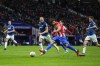 Atletico Madrid's Luis Suarez, center right, scores his side's fourth goal during a Spanish La Liga soccer match between Atletico Madrid and Alaves at the Wanda Metropolitano stadium in Madrid, Spain, Saturday, April 2, 2022. (AP Photo/Manu Fernandez)