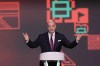 El presidente de la FIFA Gianni Infantino durante el sorteo de la Copa Mundial de Qatar, el viernes 1 de marzo de 2022, en Doha. (AP Photo/Hassan Ammar)