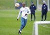 Manchester City's Fernandinho during a training session ahead of Wednesday's Champions League match against Atletico Madrid, at the City Football Academy, Manchester, England, Tuesday April 12, 2022. (Martin Rickett/PA via AP)