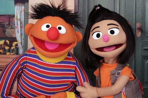 Ernie, a muppet from the popular children's series 