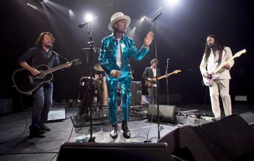 Frontman of the Tragically Hip, Gord Downie, centre, leads the band through a concert in Vancouver on July, 24, 2016. Mike Downie may be uniquely positioned to direct the 
