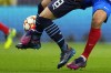 Atletico Madrid's Koke, right, challenges Manchester City's Ilkay Gundogan during the Champions League quarterfinal second leg soccer match between Atletico Madrid and Manchester City at Wanda Metropolitano stadium in Madrid, Spain, Wednesday, April 13, 2022. (AP Photo/Manu Fernandez)