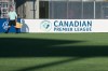 A referee for the Canadian Premier League follows the play down the field during a CPL soccer match between York United FC and Forge Hamilton FC, at York Lions Stadium in Toronto on Friday, July 30, 2021. THE CANADIAN PRESS/ Tijana Martin