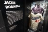 A jersey of Jackie Robinson is displayed at the National Museum of African American History and Culture in Washington, commemorating the 75th anniversary of Jackie Robinson's integration of Major League Baseball, Thursday, April 7, 2022. Robinson became the first African American to play in Major League Baseball breaking the baseball color barrier on April 15, 1947, when he started at first base for the Brooklyn Dodgers. (AP Photo/Manuel Balce Ceneta)
