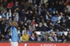 Napoli's Lorenzo Insigne celebrates scoring his side's opening goal during the Serie A soccer match between Napoli and Roma, at the Diego Armando Maradona stadium in Naples, Monday, April 18, 2022. (Alessandro Garofalo/LaPresse via AP)