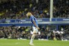 Everton's Richarlison reacts after a missed chance to score during the Premier League soccer match between Everton and Leicester City at Goodison Park, in Liverpool, England, Wednsday April 20, 2022. (AP Photo/Jon Super)