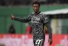 Union's Sheraldo Becker gestures during the German Soccer Cup semi final match between RB Leipzig and 1. FC Union Berlin in Leipzig, Germany, Wednesday, April 20, 2022. (AP Photo/Michael Sohn)