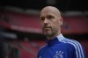 Ajax coach Erik Ten Hag is interviewed at the ArenA stadium in Amsterdam, Netherlands, Friday, April 15, 2022. British and Dutch media are reporting that Ten Hag has reached a verbal agreement to coach Manchester United.(AP Photo/Peter Dejong)
