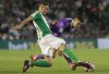 FILE - Betis' Joaquin Sanchez, left, vies for the ball with Real Madrid's Mateo Kovacic during their La Liga soccer match at the Benito Villamarin stadium, in Seville, Spain, Saturday, Oct. 15, 2016. The last time Real Betis won a major title, Joaquin Sanchez was there to help it lift the Copa del Rey. Seventeen years later, the charismatic forward has the chance to put the perfect finish to his long career when his Betis plays Valencia in the final of Spain’s cup competition on Saturday, April 23, 2022. (AP Photo/Angel Fernandez, File)