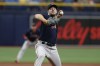 Boston Red Sox starting pitcher Rich Hill works from the mound against the Tampa Bay Rays during the first inning of a baseball game, Sunday, April 24, 2022, in St. Petersburg, Fla. (AP Photo/Scott Audette)