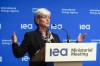 FILE - US Secretary of Energy Jennifer M. Granholm speaks during the closing media conference at the International Energy Agency (IEA) ministerial meeting in Paris, on March 24, 2022. Granholm said Wednesday, April 27, 2022, that Russia's war on Ukraine “screams” that the world needs to stop importing oil and gas from Russia and instead move toward other forms of energy. (AP Photo/Michel Euler, File)