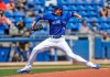 Toronto Blue Jays reliever Ryan Borucki pitches against the Detroit Tigers during the sixth inning of a spring training baseball game in Dunedin, Fla. on Sunday, March 28, 2021. The Toronto Blue Jays placed the reliever on the 10-day injured list on Wednesday with a left middle finger blister and recalled left-hander Andrew Vasquez from triple-A Buffalo. THE CANADIAN PRESS/Steve Nesius