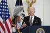 President Joe Biden speaks during the 2022 National and State Teachers of the Year event in the East Room of the White House in Washington, Wednesday, April 27, 2022. (AP Photo/Susan Walsh)