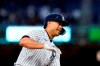 New York Yankees' Giancarlo Stanton smiles as he runs the bases after hitting a two-run home run during the second inning of a baseball game against the Baltimore Orioles Wednesday, April 27, 2022, in New York. (AP Photo/Frank Franklin II)