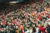 Liverpool fans cheer after Sadio Mane scores his side's second goal during the Champions League semi final, first leg soccer match between Liverpool and Villarreal at Anfield stadium in Liverpool, England, Wednesday, April 27, 2022. (AP Photo/Jon Super)