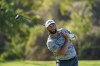 Jon Rahm, of Spain, tees off on the 18th hole during the second round of the Mexico Open at Vidanta in Puerto Vallarta, Mexico, Friday, April 29, 2022. (AP Photo/Eduardo Verdugo)
