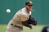 San Diego Padres starting pitcher Joe Musgrove delivers during the first inning of a baseball game against the San Diego Padres in Pittsburgh, Sunday, May 1, 2022. (AP Photo/Gene J. Puskar)