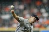 Seattle Mariners starting pitcher Matt Brash throws during the first inning of a baseball game against the Houston Astros Wednesday, May 4, 2022, in Houston. (AP Photo/David J. Phillip)