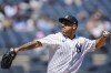New York Yankees starting pitcher Nestor Cortes throws during the first inning of a baseball game against the Texas Rangers at Yankee Stadium, Monday, May 9, 2022, in New York. (AP Photo/Eduardo Munoz Alvarez)