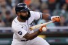 Detroit Tigers' Derek Hill hits a sacrifice bunt against the Oakland Athletics in the third inning of a baseball game in Detroit, Monday, May 9, 2022. (AP Photo/Paul Sancya)