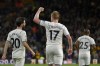 Manchester City's Kevin De Bruyne celebrates after scoring his fourth goal during the English Premier League soccer match between Wolverhampton Wanderers and Manchester City at Molineux stadium in Wolverhampton, England, Wednesday, May 11, 2022. (AP Photo/Rui Vieira)