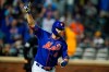 New York Mets' Patrick Mazeika (4) gestures as he runs the bases after hitting a home run during the seventh inning of a baseball game against the Seattle Mariners, Saturday, May 14, 2022, in New York. (AP Photo/Frank Franklin II)