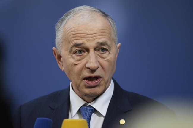 Mircea Geoana, Nato Deputy Secretary General, arrives for an informal meeting of the North Atlantic Council in Foreign Ministers' session in Berlin, Germany, Sunday, May 15, 2022. (AP Photo/Michael Sohn)