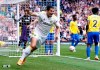 Leeds United's Pascal Struijk celebrates scoring their side's first goal of the game during the English Premier League soccer match between Leeds United and Brighton and Hove, at Elland Road, Leeds, England, Sunday May 15, 2022. (Danny Lawson/PA via AP)