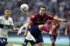 FILE - Real Salt Lake's Rubio Rubin reaches with his foot for a pass in front of Vancouver Whitecaps' Ranko Veselinovic, back left, during the first half of an MLS soccer match in Vancouver, British Columbia, on Aug. 29, 2021. Rubin has been approved by FIFA to switch his national team affiliation to Guatemala from the United States. Guatemala's governing body made the announcement Tuesday, May 17, 2022, (Darryl Dyck/The Canadian Press via AP, File)