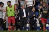 Watford's head coach Roy Hodgson, centre, looks on during the English Premier League soccer match between Chelsea and Watford at Stamford Bridge stadium in London, Sunday, May 22, 2022.(AP Photo/Alastair Grant)