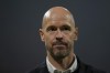 Ajax's head coach Erik ten Hag is interviewed after clinching the title in the Dutch Eredivisie premier league soccer match between Ajax and Heerenveen at the Johan Cruyff ArenA in in Amsterdam, Netherlands, Wednesday, May 11, 2022. (AP Photo/Peter Dejong)