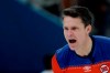 Norway's skip Thomas Ulsrud makes a call during a men's curling match against Italy at the 2018 Winter Olympics in Gangneung, South Korea, Tuesday, Feb. 20, 2018. Ulsrud, a three-time Olympian who won silver at the 2010 Vancouver Games, has died after a long illness, the World Curling Federation said Wednesday. CANADIAN PRESS/AP/Natacha Pisarenko
