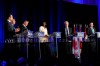 Conservative leadership hopefuls Pierre Poilievre, left to right, Patrick Brown, Scott Aitchison, Leslyn Lewis, Jean Charest and Roman Baber take part in the Conservative Party of Canada French-language leadership debate in Laval, Quebec on Wednesday, May 25, 2022. THE CANADIAN PRESS/Ryan Remiorz