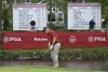 Bernhard Langer chips on the 18th hole during the first round of the Senior PGA Championship golf tournament Thursday, May 26, 2022, at Harbor Shores in Benton Harbor, Mich. (Don Campbell/The Herald-Palladium via AP)