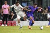 Inter Miami defender Christopher McVey, left, and Portland Timbers midfielder Marvin Loría go for the ball during the first half of an MLS soccer match, Saturday, May 28, 2022, in Fort Lauderdale, Fla. (AP Photo/Lynne Sladky)