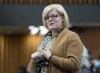 Employment Minister Carla Qualtrough rises during question period, Monday, April 4, 2022, in Ottawa. The federal government has announced nearly $247 million to help create more than 25,000 new apprenticeship positions across Canada. THE CANADIAN PRESS/Adrian Wyld