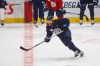 Former L.A. Kings forward Trevor Lewis was on the ice with his new team Wednesday. (Mike Deal / Winnipeg Free Press)