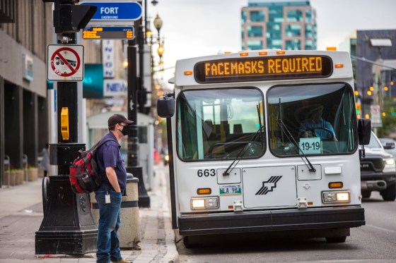 “We are definitely urging our members to get vaccinated, but we also recognize that there are members who are not getting vaccinated for a number of reasons,” said a spokeperson for the Amalgamated Transit Union 1505. (Mikaela MacKenzie / Winnipeg Free Press files)